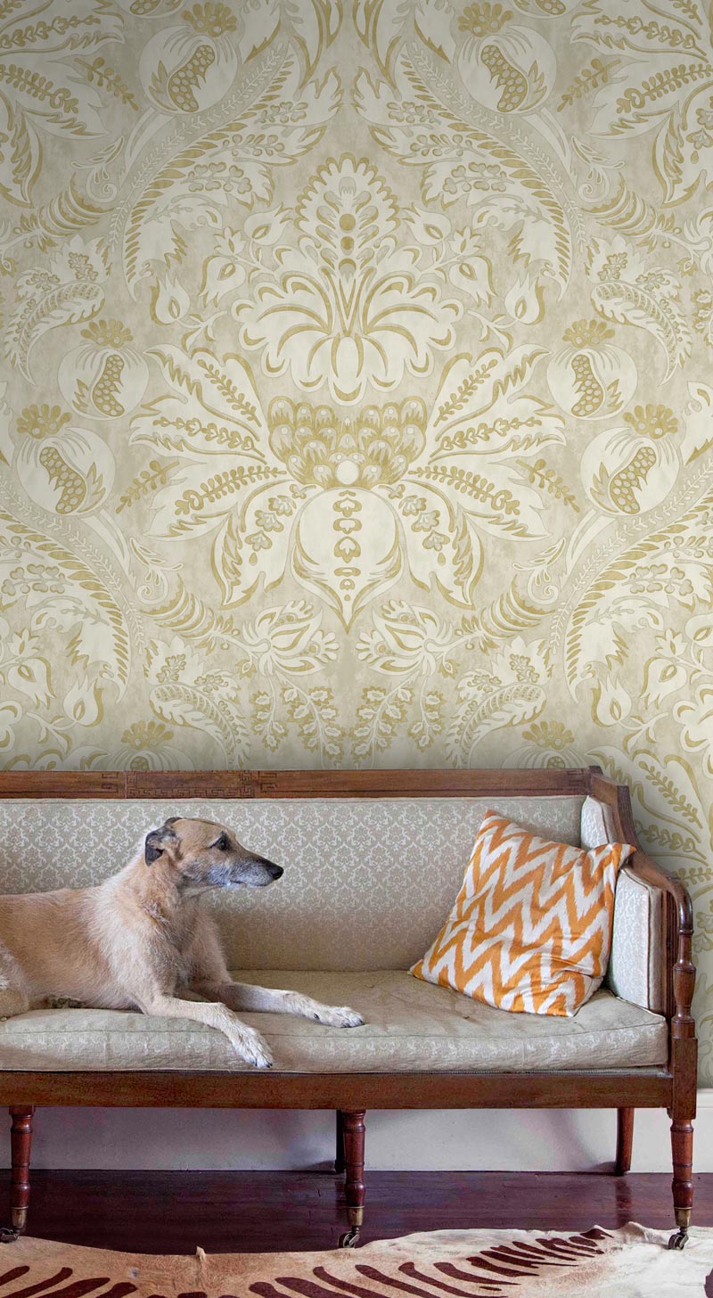 Damaskus Grand Ochre Wallpaper Sample