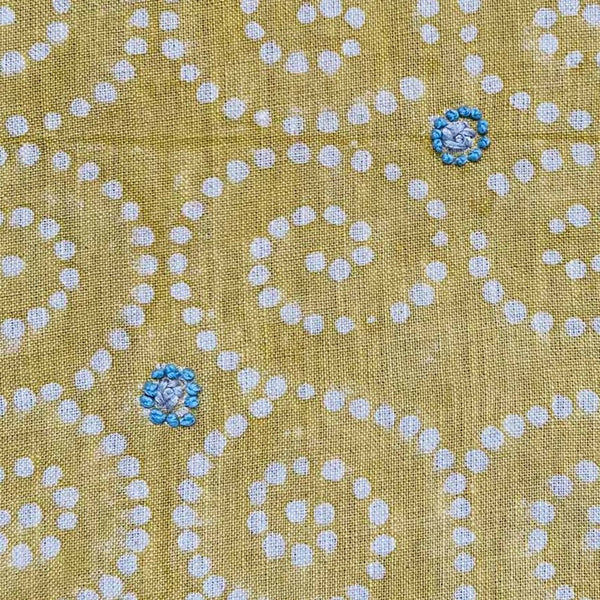 Anushka Mustard Yellow Embroidered Fabric Sample