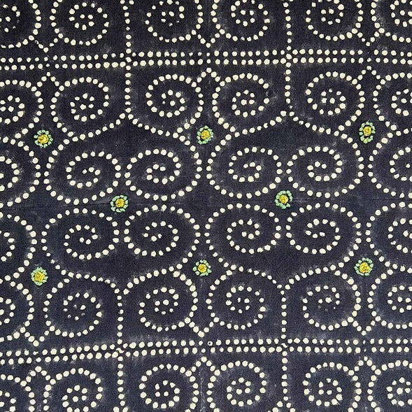 Anushka Deep Blue Embroidered Fabric Sample