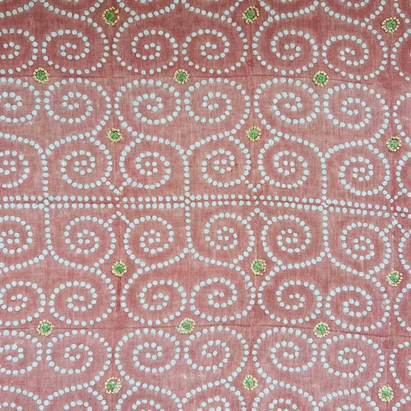 Anushka Pink Blush Embroidered Fabric Sample