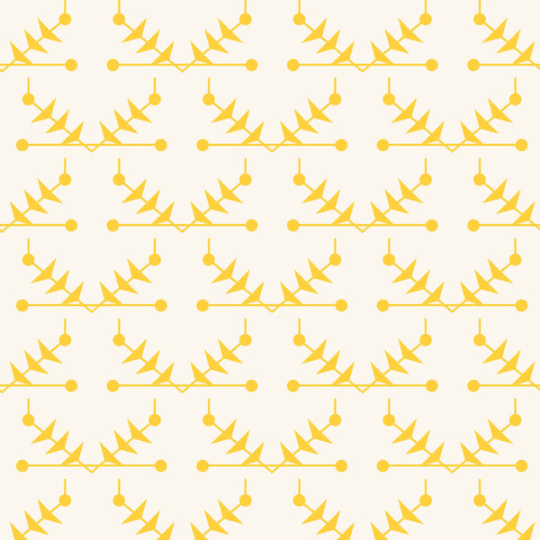 Atomic Trellis Yellow Wallpaper