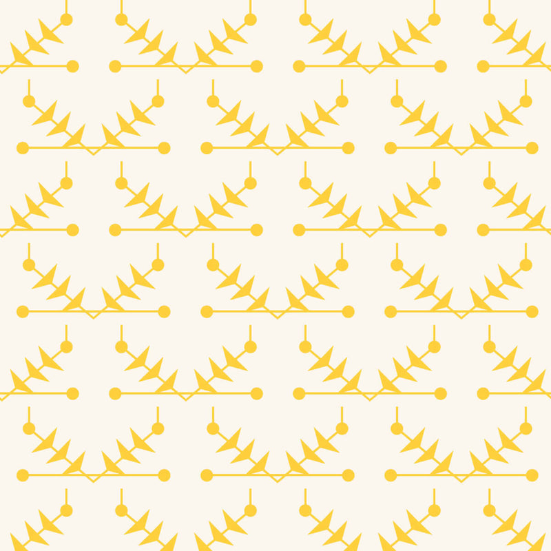 Atomic Trellis Yellow Wallpaper