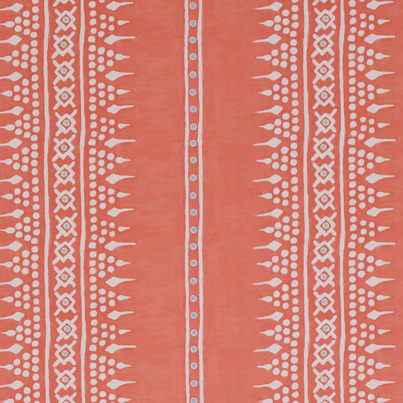 Bela Stripe Coral Wallpaper