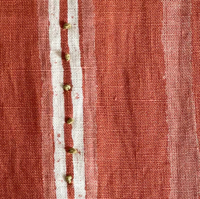 Dabu Stripe Rust Embroidered