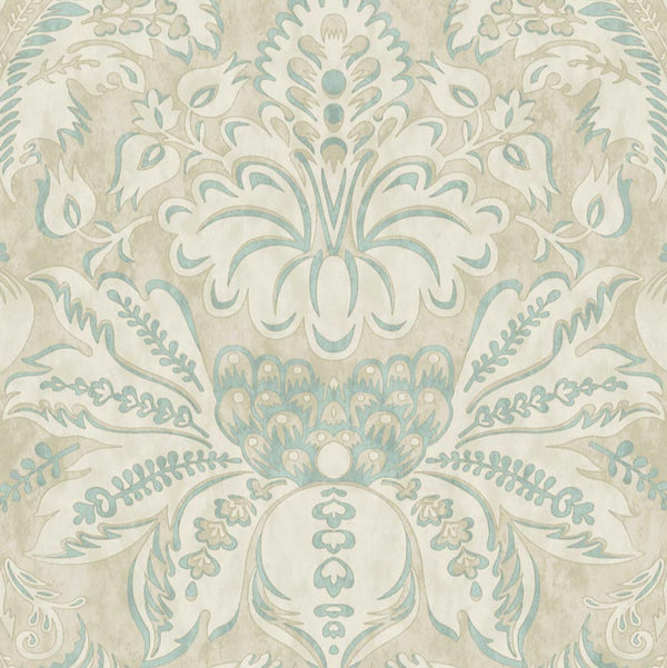 Damaskus Grand Persian Blue Wallpaper Sample