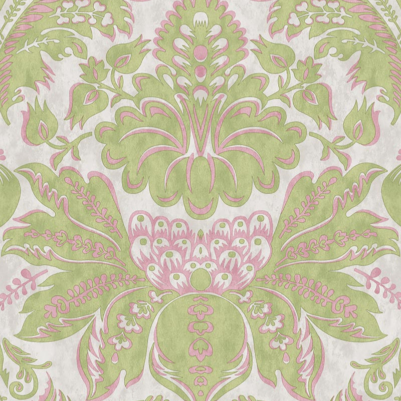 Damaskus Parchment Uncoated Pistachio 2 Wallpaper Sample