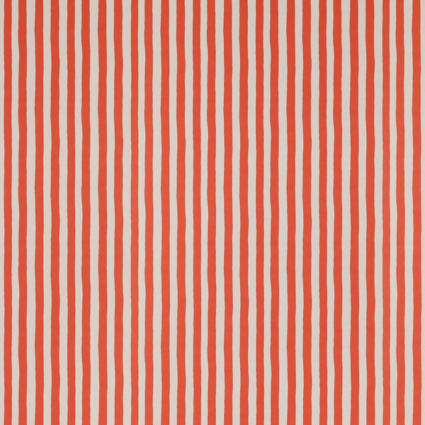 Ida Stripe Coral Wallpaper Sample