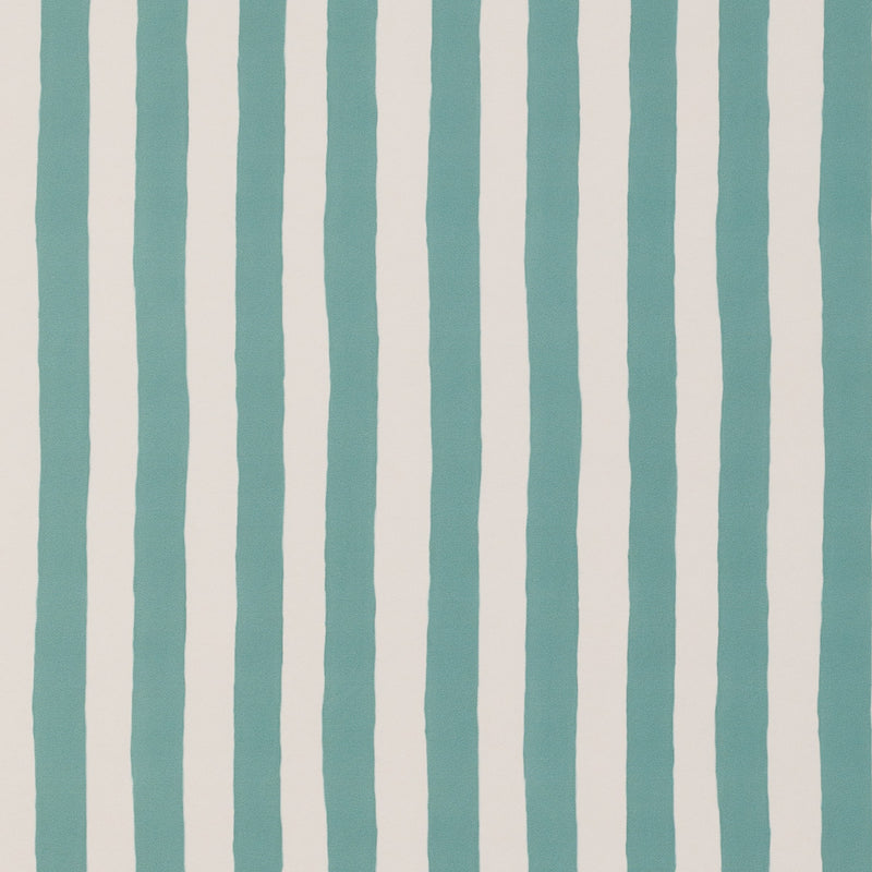 Ida Stripe Deep Turquoise Wallpaper