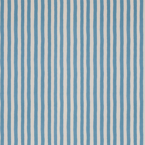 Ida Stripe Denim Blue Wallpaper Sample