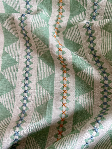 Una Pastel Green Embroidered