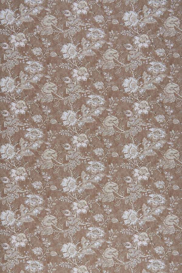 Indiennes Monochrome Brown Wallpaper