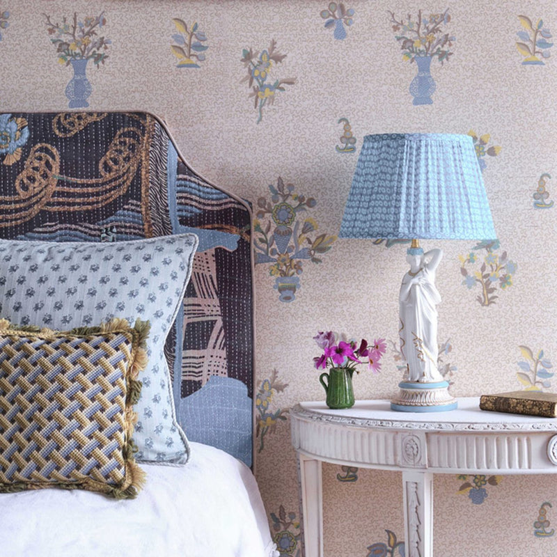 Queen Anne Squiggle Brahmin Blue Wallpaper Sample