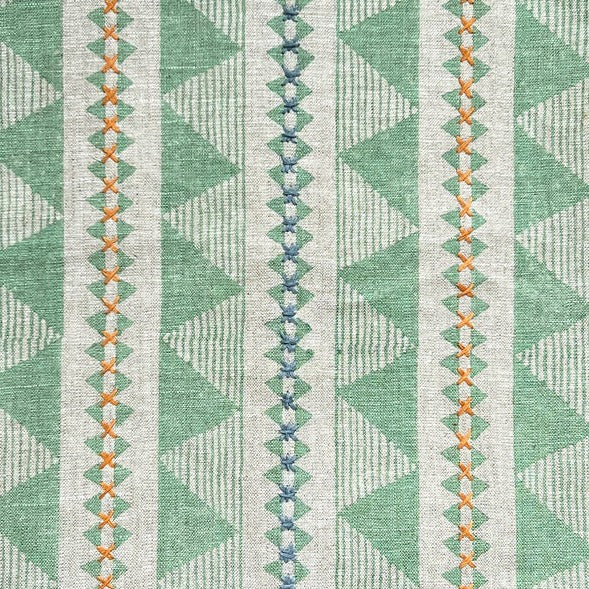 Una Pastel Green Embroidered