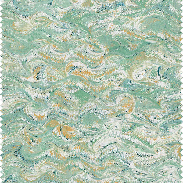 Venezia Marbled Sea Green Fabric Sample