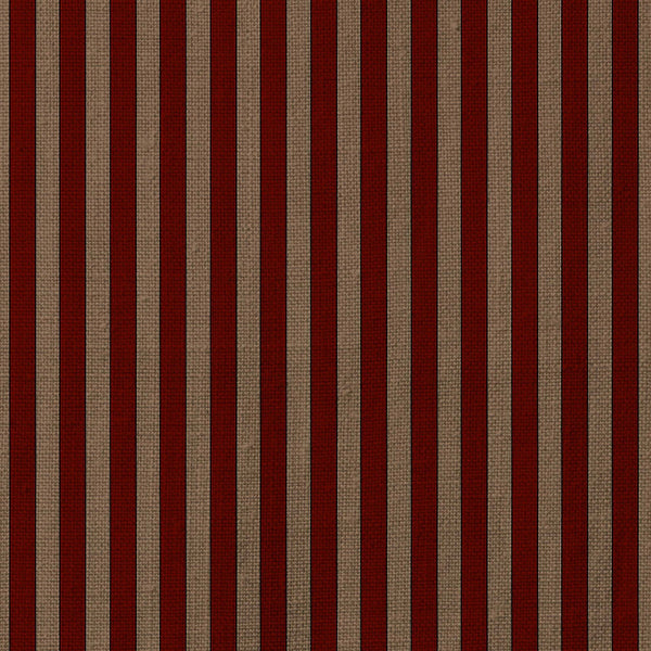 Tuscan Stripes Mocha and Red Fabric Sample