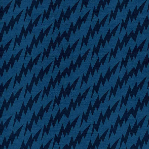 Lightning Bolts Blue Fabric Sample