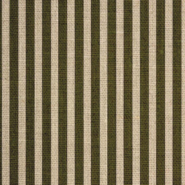 Tuscan Stripes Natural and Moss Fabric Sample