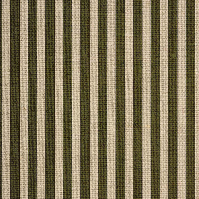 Tuscan Stripes Natural and Moss Fabric Sample