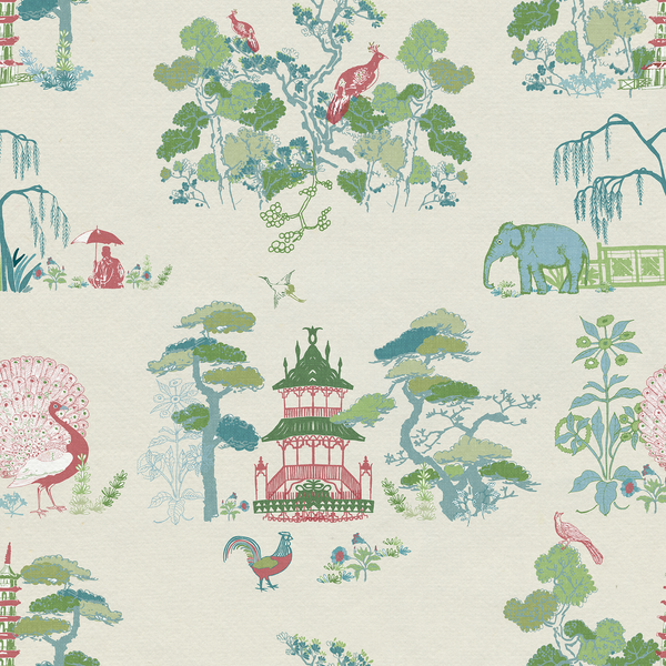 Dreaming Garden Green Wallpaper