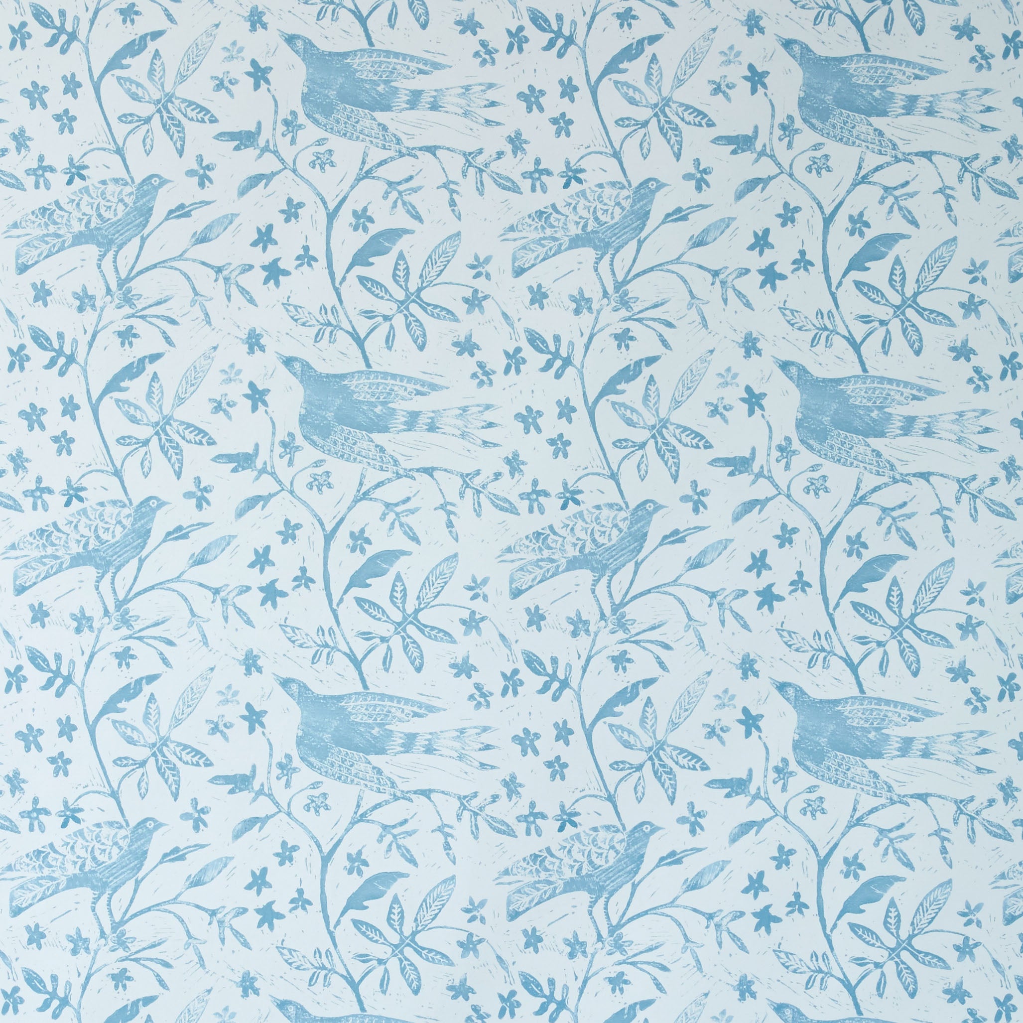 John Lewis Woodland Fable Wallpaper French Blue