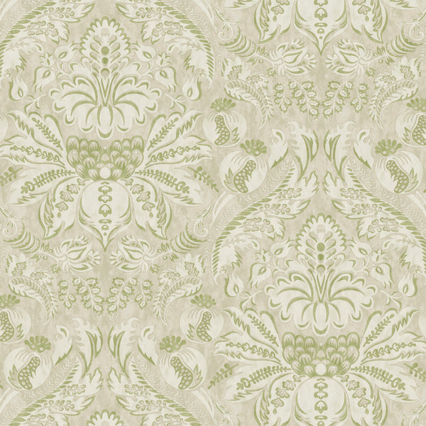 Damaskus Grand Green Bird Wallpaper Sample