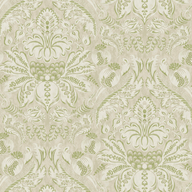 Damaskus Grand Green Bird Wallpaper Sample