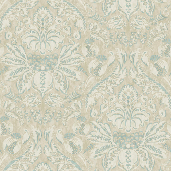 Damaskus Grand Persian Blue Wallpaper Sample