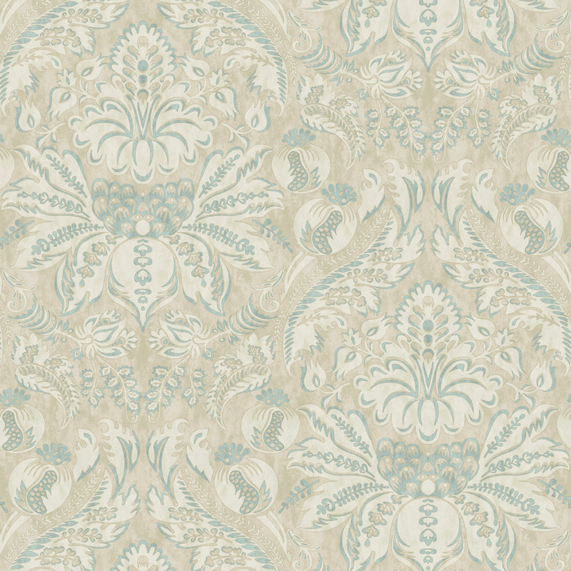 Damaskus Grand Persian Blue Wallpaper Sample