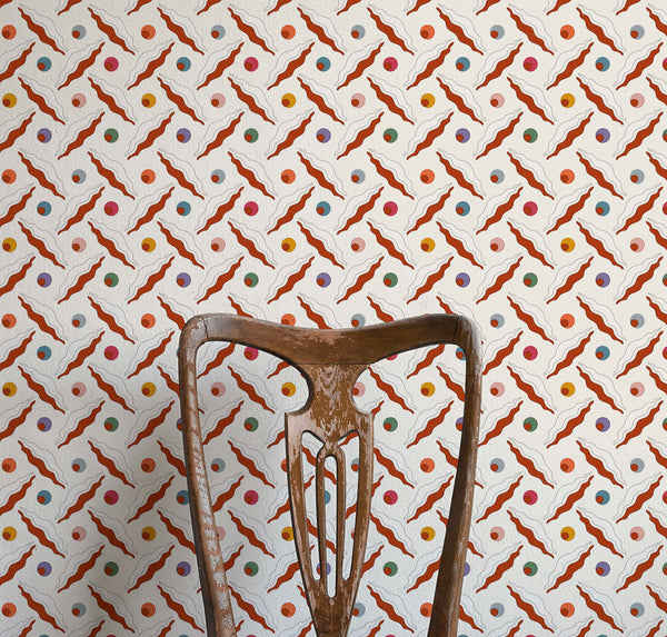 Chintamani Trellis Rusty Orange