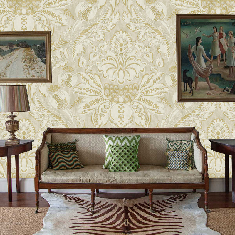 Damaskus Grand Ochre Wallpaper Sample