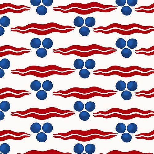 Chintamani White/Red/Blue Wallpaper