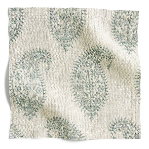 Paisley Celadon Fabric Sample